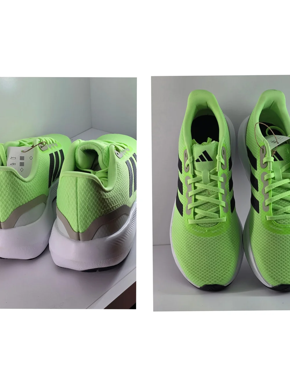 Authentic adidas Men's Runfalcon 3.0 Running Shoes - Neon Green (Size 9.5)